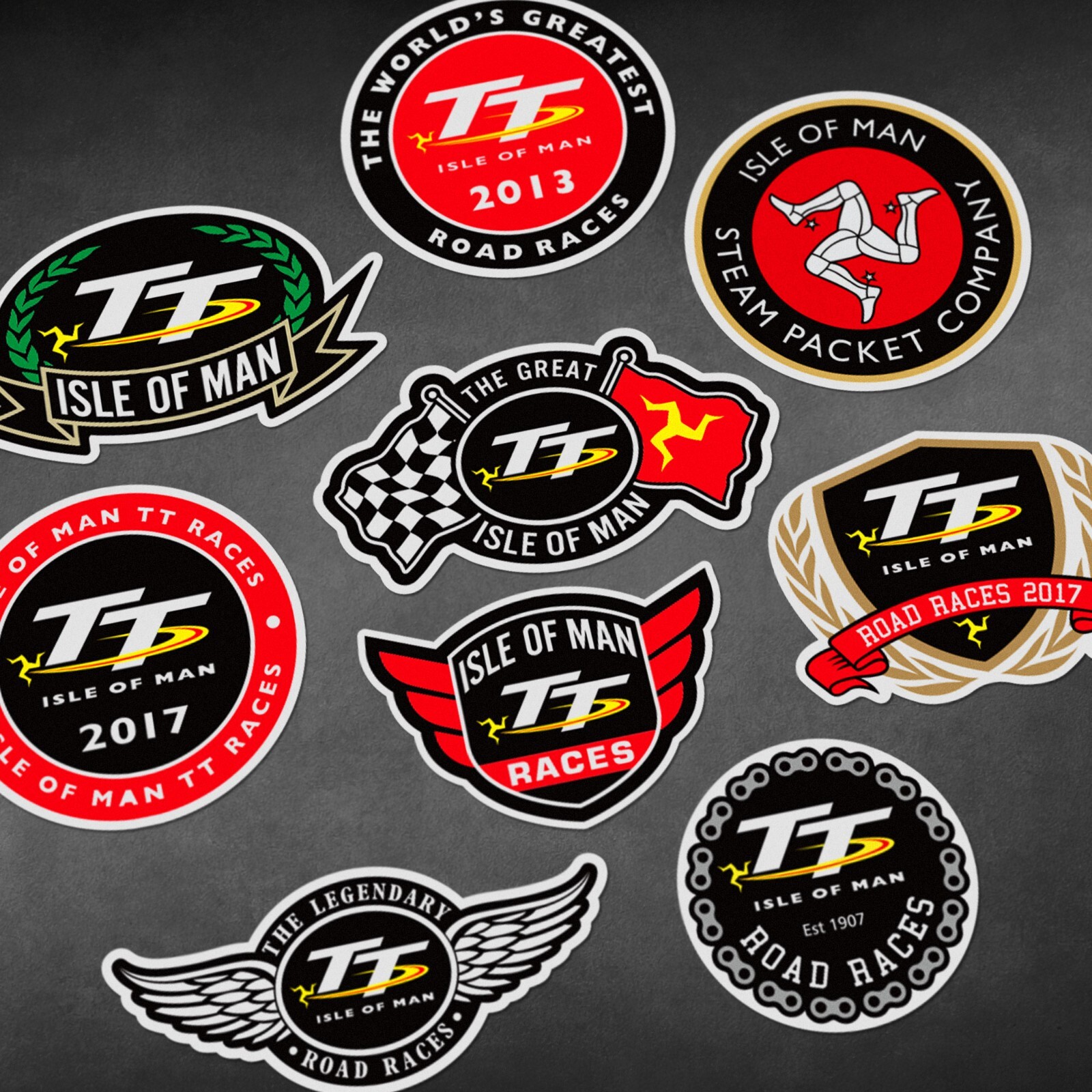 Isla De Man TT Races Número 1 Manx Moto GP 4 " (100 Mm) Bike