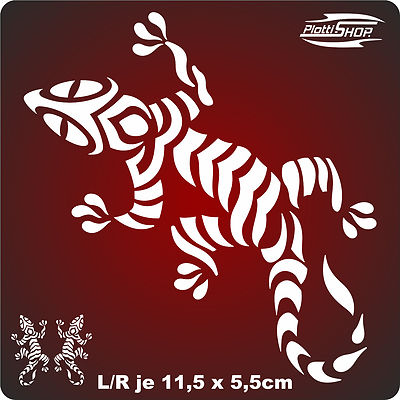  Gekko 11x 5,7cm  Aufkleber Sticker Tiere 4x4 Gecko Tattoo Motorrad Tribal Spieg