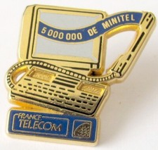 Pin's FRANCE TELECOM 5000000 MINITEL  Arthus Bertrand Paris Vintage TRES RARE
