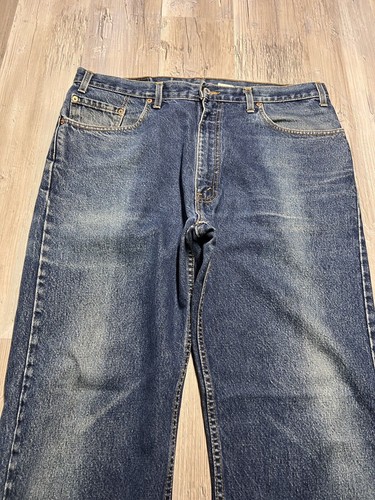 Vintage Levis 505 Jeans Sz 38x34 Mens Blue Straight Leg Denim Dark Stonewash Y2K - Picture 5 of 11