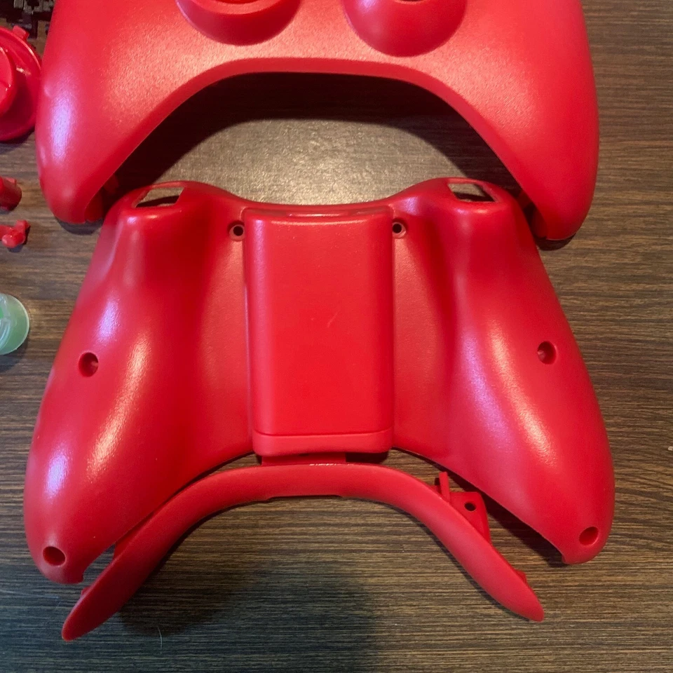 Microsoft Xbox 360 Controller Full Replacement Shell Cover Buttons Parts Red - Image 3 of 4