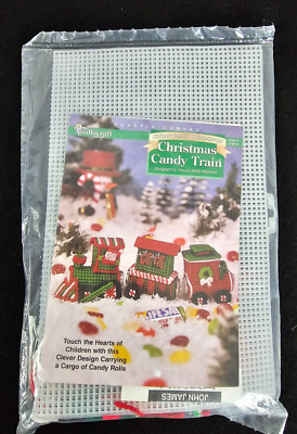Candy Train Christmas Holiday Plastic Canvas Craft Kit Needlecraft Shop