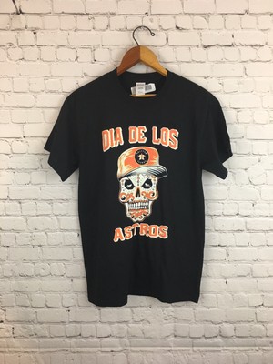 Dia De Los Astros Houston Astros Graphic Tee Black Medium Black Skull | eBay