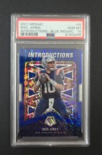 2021 🏈 PSA-10 - #15 - Mac Jones - #29/99 Introductions Blue Mosaic  Panini 