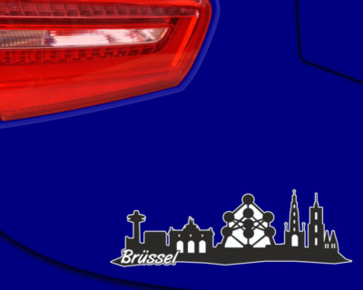 Samunshi Brüssel Skyline Aufkleber Sticker Autoaufkleber City Gedruckt