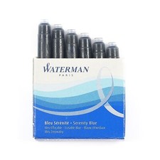 Waterman Ink Cartridges 6-Pack Serenity Blue