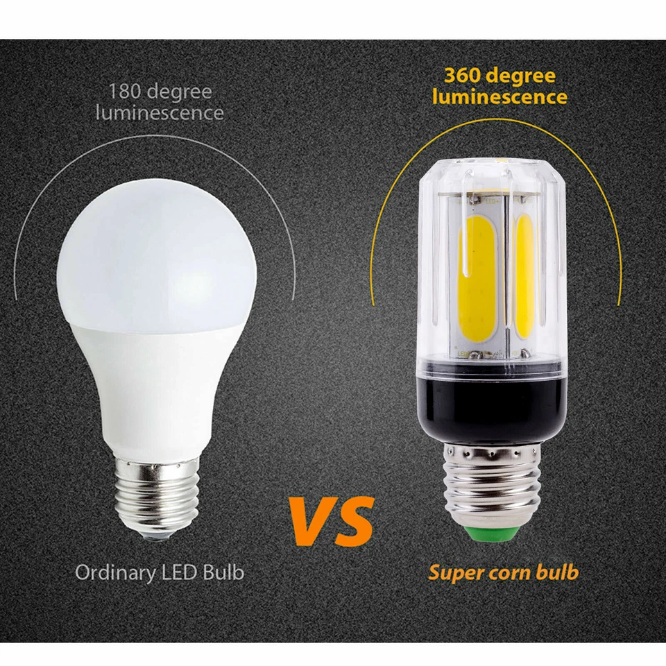 LED Corn Bulb E27 E12 E26 E14 B22 COB White Light 60W 80W Incandescent Lamp RK - Image 3 of 4