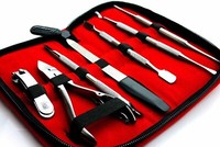 Professional 7 Piece Manicure Pedicure Kit Nail Care Set with Velvet Case