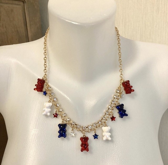 Betsey Johnson Red White Blue Gummy 
