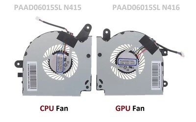 CPU GPU Cooling Fan For MS-17F3 MSI GF75 Thin 8RC 8RD 9SC PAAD06015SL N416 N415 