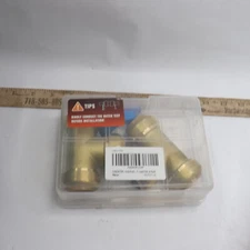(2-Pk) Sungator No Lead Plumbing Pipe Connector T Fittings Brass 1" SG-PCT1-35