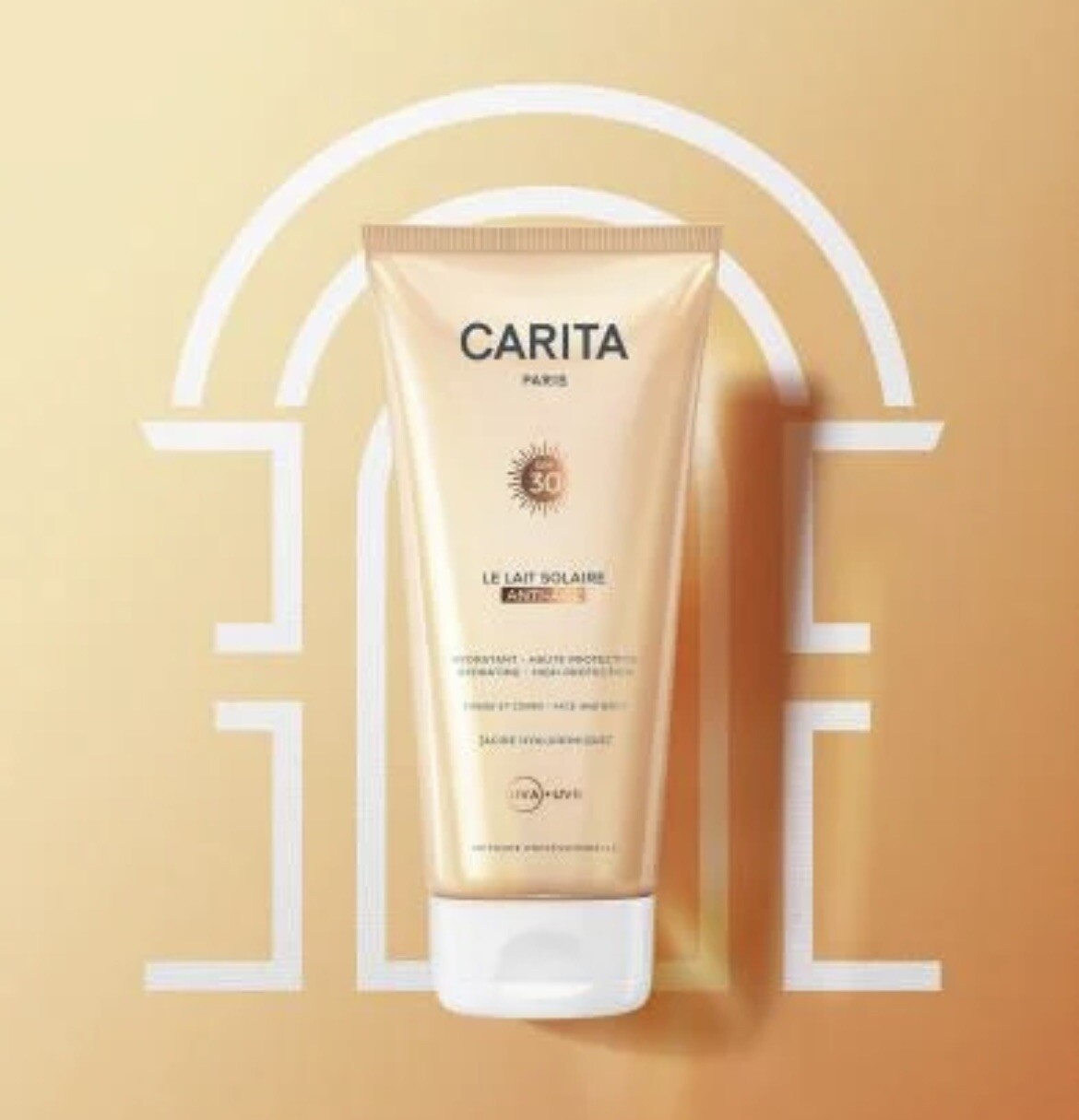 Lait Solaire SPF 30 Carita soin anti-âge global fermeté et anti-taches