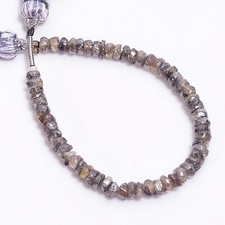 Natural White Zircon Gemstone Rondelle Faceted Beads 4X4X2 mm Strand 4" E-1149