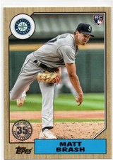 2022 Topps Update 1987 Topps 35th Anniv. #43 Matt Brash SEATTLE MARINERS RC 89