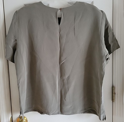 Vintage Chaus Woman Top Womens Scoop Silk Blouse Shirt - Picture 3 of 3