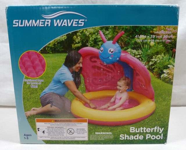 blow up pool with shade