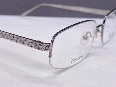 Vera Wang Brille Damen silber Strass  Titan rechteckig Halbrand Cermony