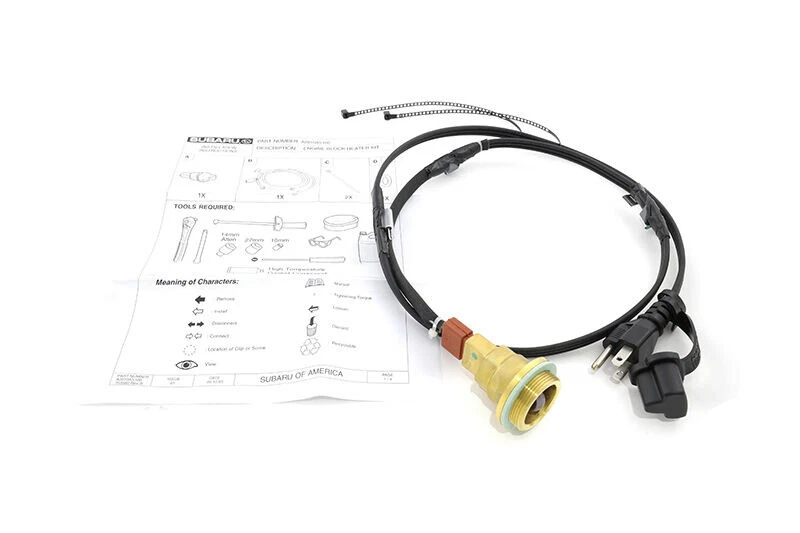 NEW 2004-2014 Subaru Engine Block Heater Impreza WRX STi Legacy OEM  A0910AS100 | eBay