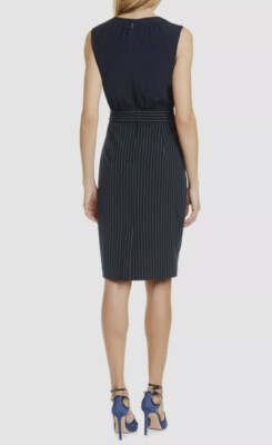 blue dress tan heels Navy Blue Dress with Nude Heels