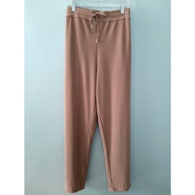 JOIE Tan Stretch Jogger Ankle Slit Drawstring Comfort Waist Pants Women ...