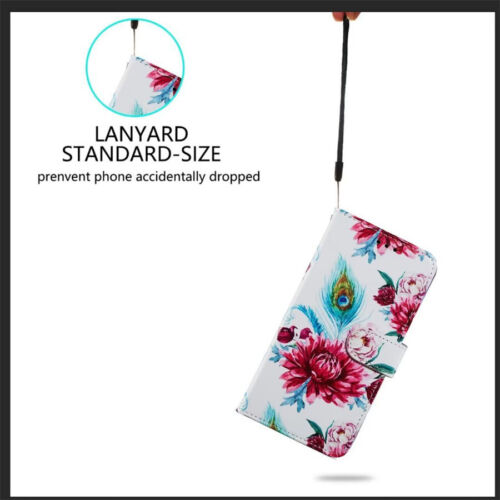 Phone Cover for Samsung S9 S8 Note 20 J310 M53 Painted Pattern Flip Wallet Case - Picture 7 of 22