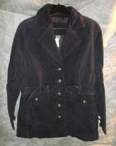 Jacqueline Ferrar Leather Coat Jacket, Hood, Drawstring Jacqueline Ferrar Leather Coat Jacket, Hood, Drawstring
