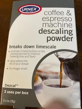 Urnex DEZCAL Activated Scale Remover Powder 3 Pack For Coffee Brewing equipment