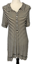 We The Free Black/Cream Striped Dress. Size XS Viscose