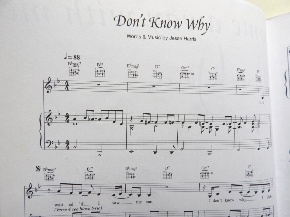 Come Away with Me  Norah Jones 14 tracks Piano Vocal Guitar Boxes PVG song book - Image 4 of 4