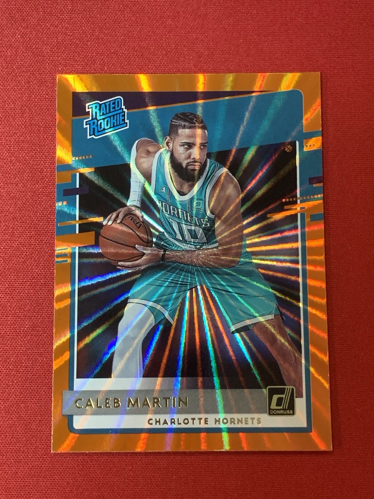 2020-21 Panini Donruss - Rated Rookies Orange Laser #212 Caleb Martin (RC)