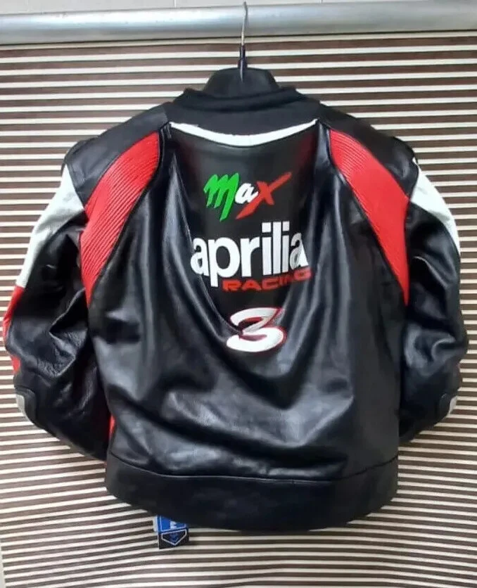 Aprilia Motorcycle Racing Leather Jacket Biker Jacket - Image 3 of 4