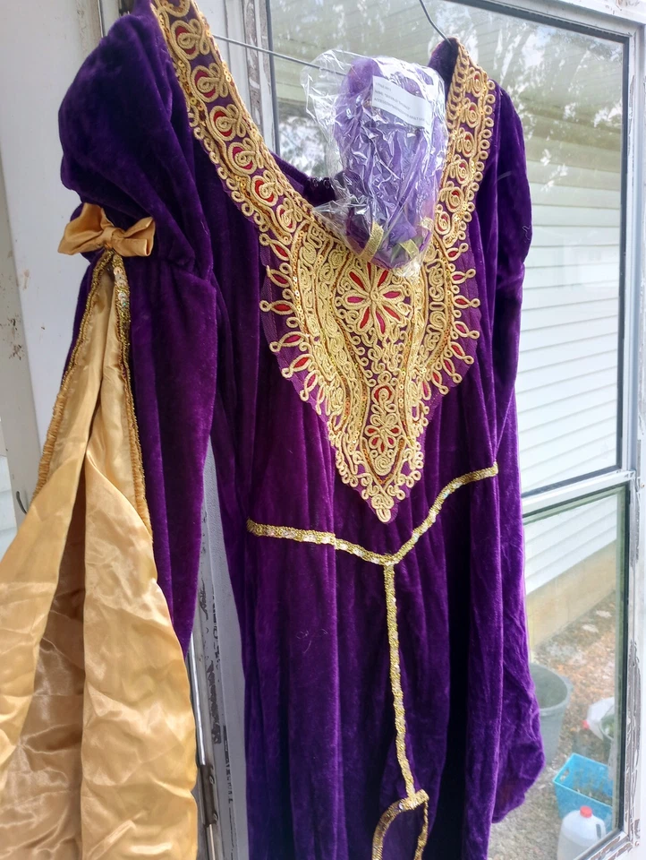 Dreamgirl Queen of Thrones Renaissance Purple/Gold Adult Large - Image 2 of 4