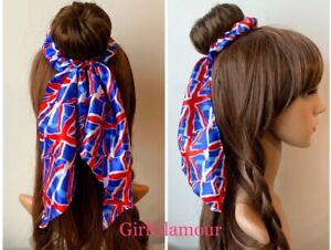 Union Jack Flag Fabric Headband Bandana Hairband Hair Tie Scarf Royal Wedding A