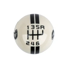 For Ford Mustang Shelby GT500 Stick Shift Knob 6 Speed-R Lever Resin White-Black