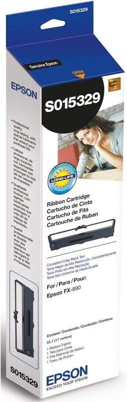 Epson S015329 FX-890 Fabric Ribbon -Cartridge (Black)