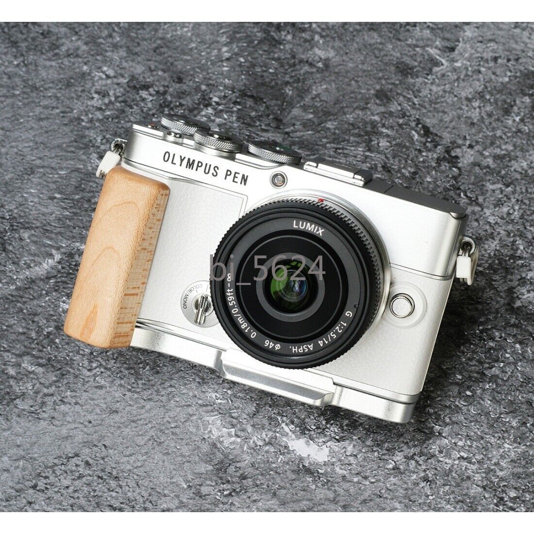 Handmade Wooden Ebony L Hand Grip Holder for Olympus PEN E
