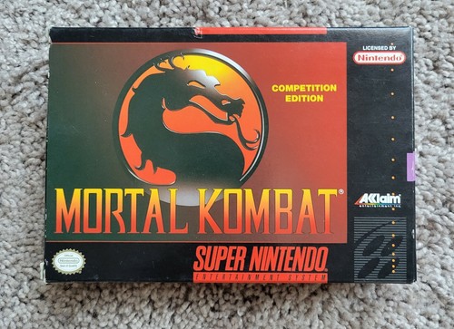 Super Nintendo Mortal Kombat Video Game SNES Acclaim 1993 Complete Tested - Picture 2 of 8