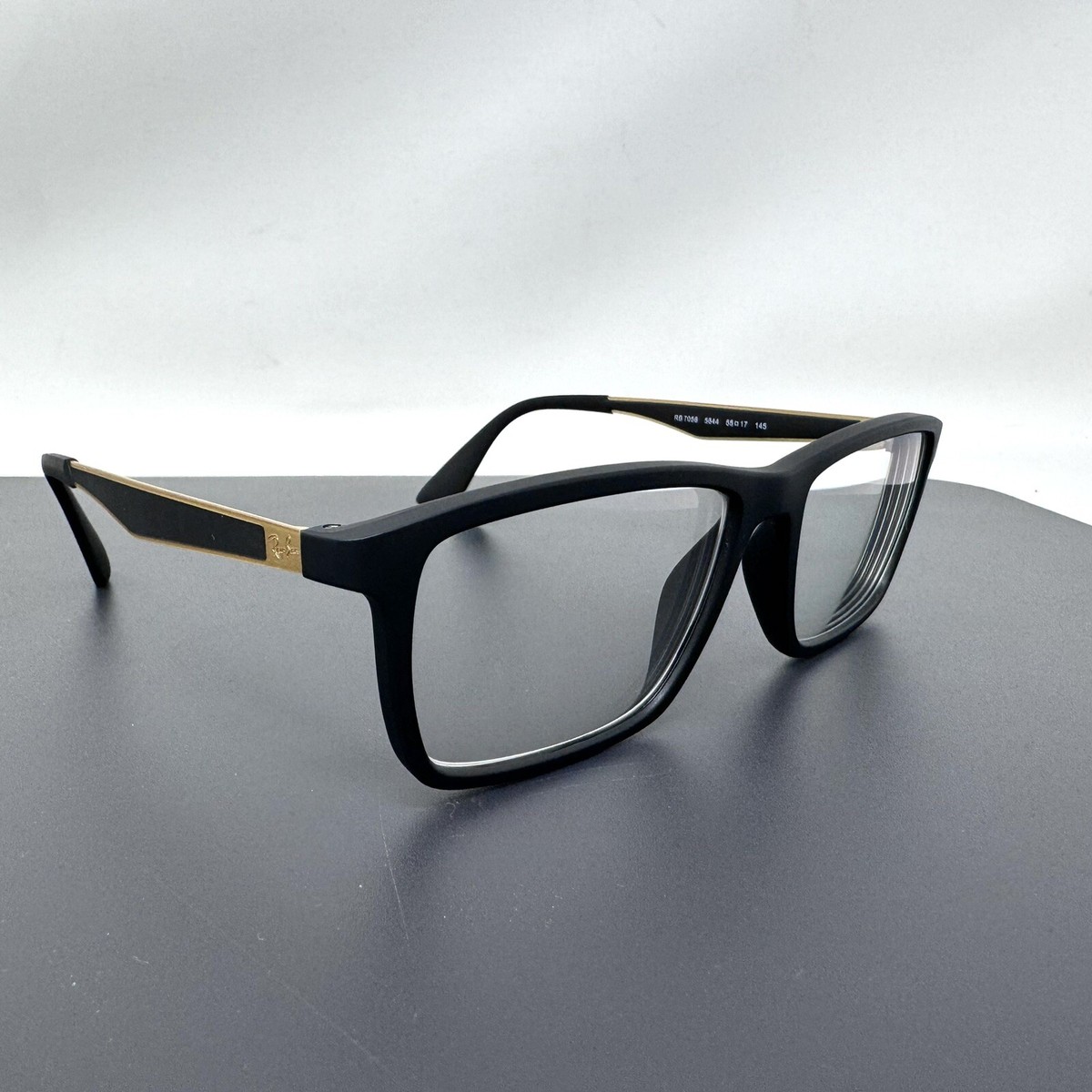 Ray-Ban Black Gold Eyeglasses Frames Only Ray-Ban RB6375 - Round Black Gold Frame Eyeglasses  main image 4
