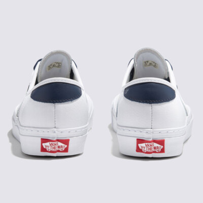 Vans Genuine Leather Authentic Lux Skate Sneakers White/Navy