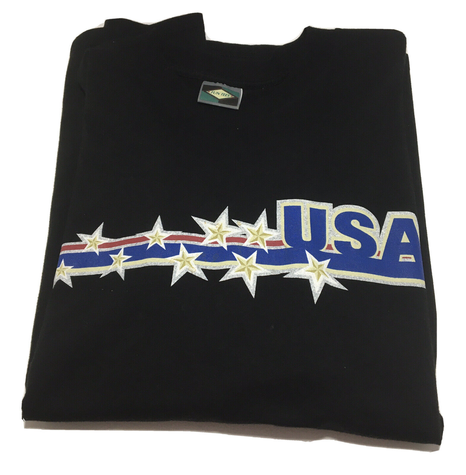Fun Tees USA Vintage t shirt Black Size L See pic… - image 2