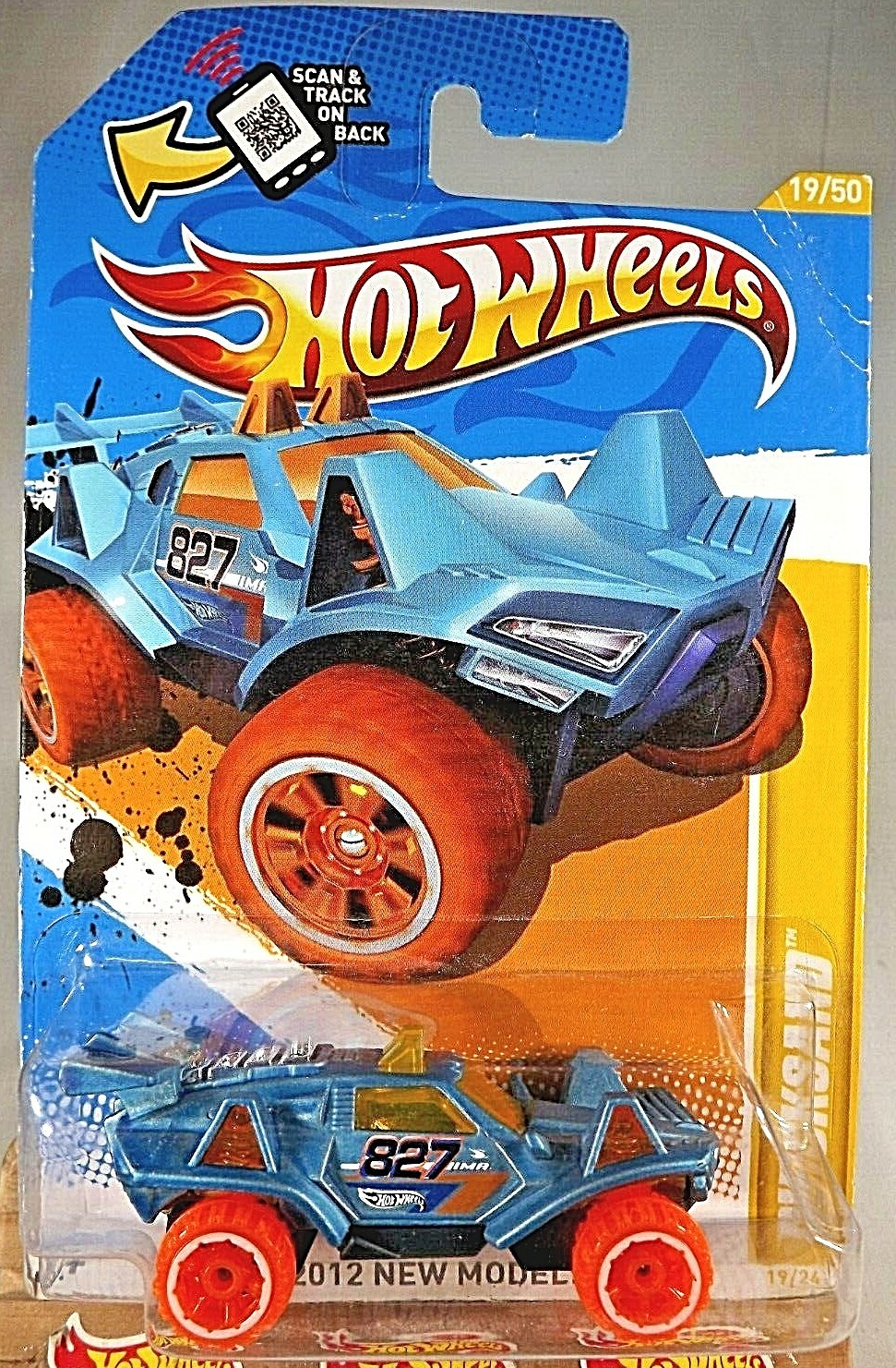 2012 Hot Wheels #19 New Models 19/50 QUICKSAND Blue Variant w/Orange Whls-OROH6s