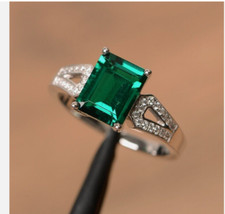 Natural Emerald Ring 925 Sterling Silver Ring Handmade Ring Wedding Ring
