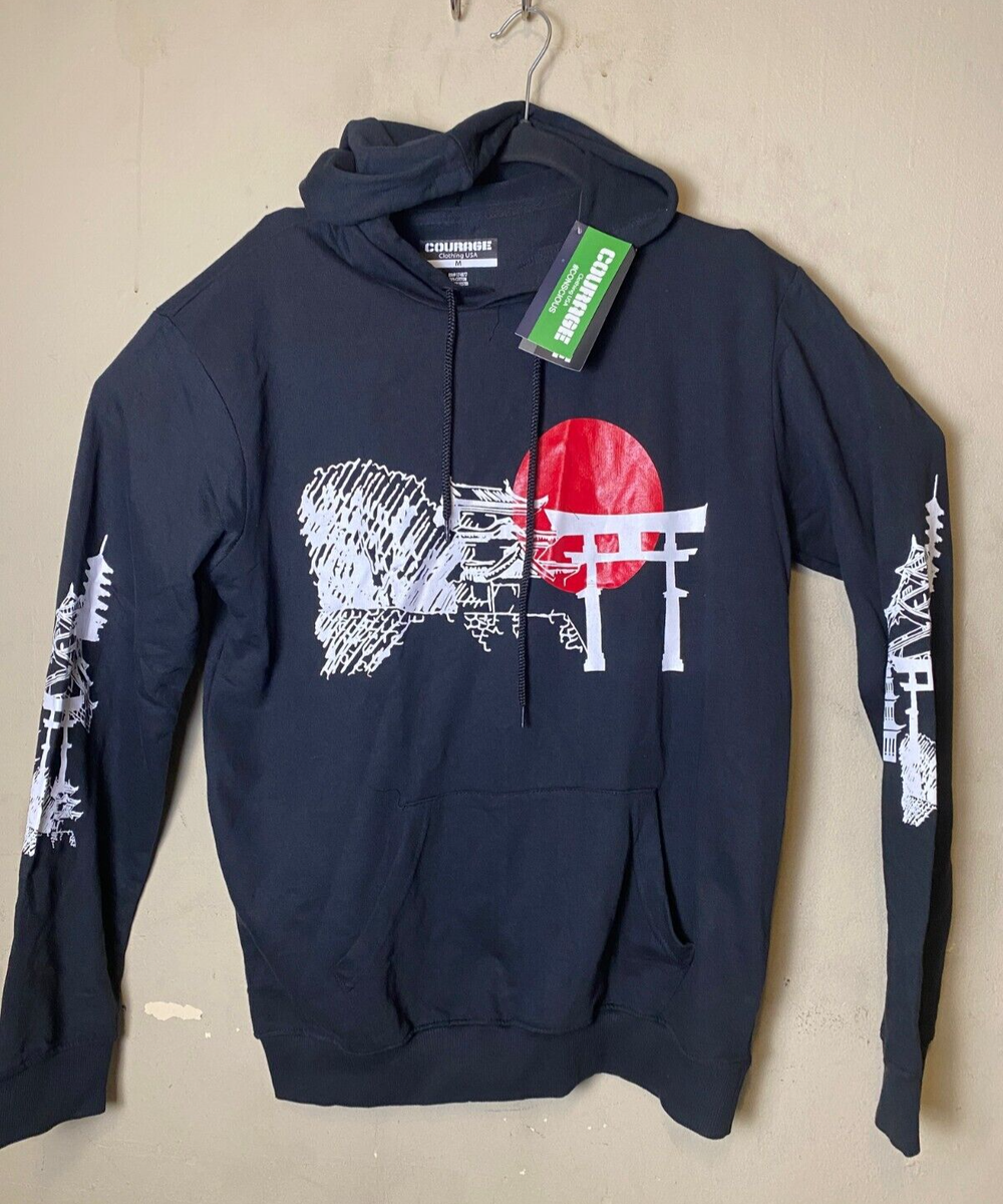 Courage Clothing Co Japanese Graphic Men's Cotton/Polyester Hoodie