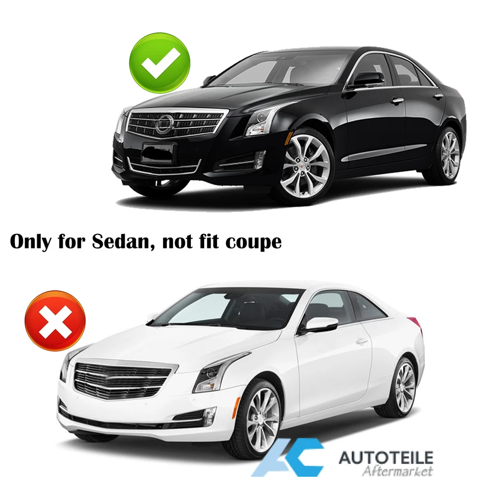 For 2013-2019 Cadillac ATS Sedan Rear Spoiler Wing Trunk Lip V Style Gloss Black Foto 2 de 4