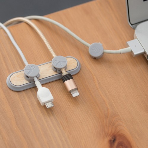 Cherry Wood Color Magnetic Cable Clips Multipurpose Desktop Cord Management ND - Photo 4/12