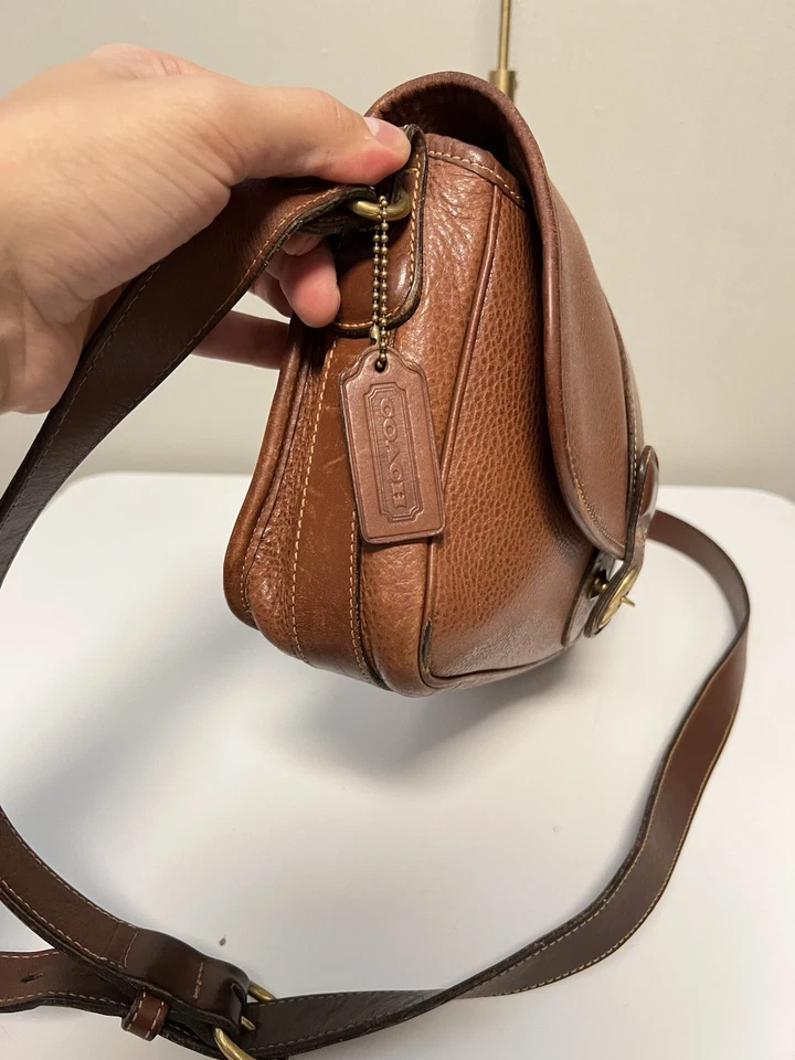 COACH SHERIDAN MAYFIELD SHOULDER CROSSBODY BAG BROWN LEATHER - Image 4 of 4