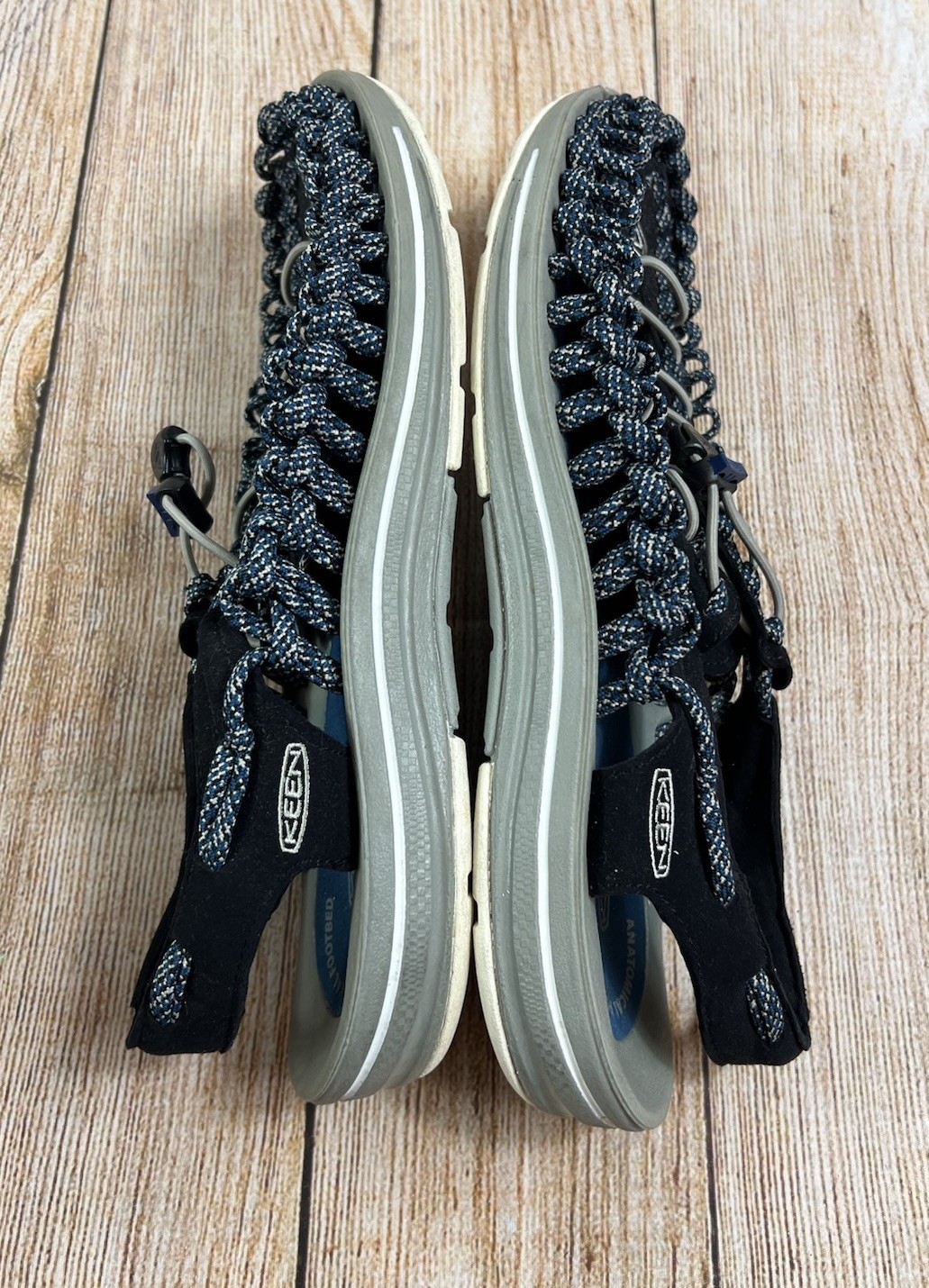 Sandali uomo Keen Uneek trail trekking nero blu paracord taglia 12