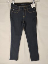 NWT Arizona Jean Co Girls 10 Reg 25x26 Skinny Dark Wash Adjustable Jeans