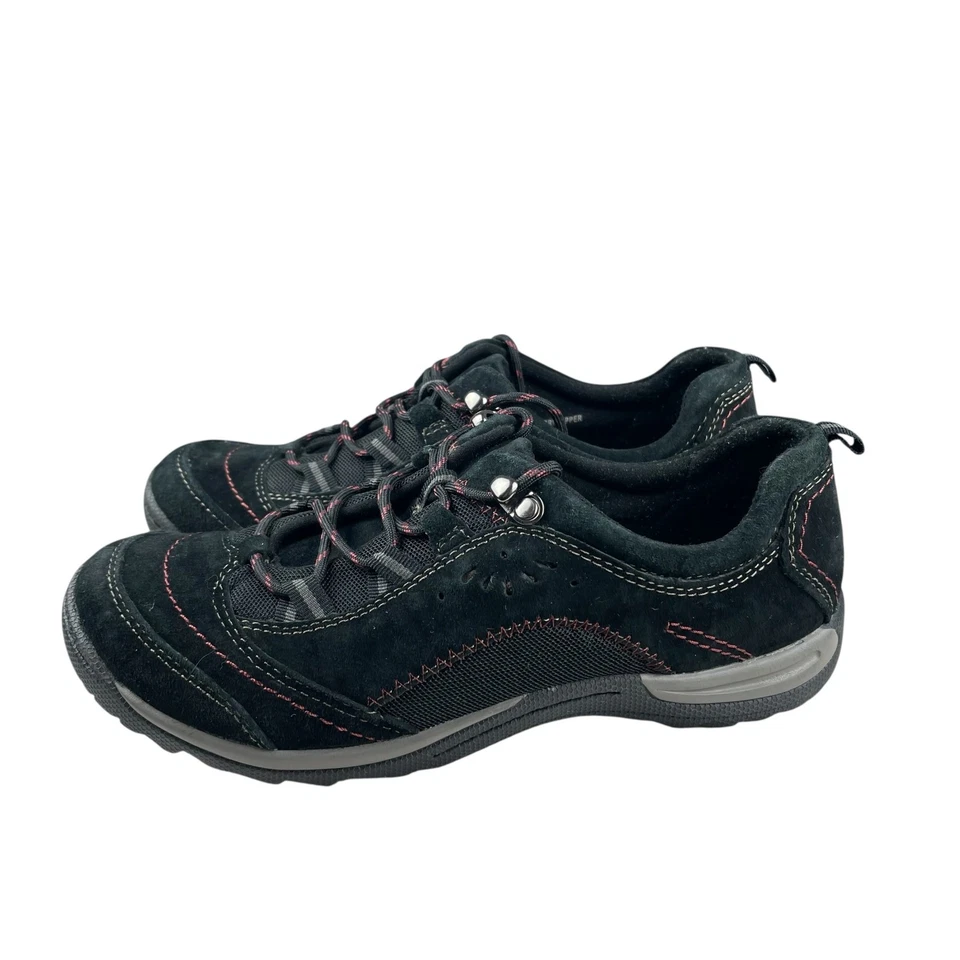 Earth Origins Kamryn Women’s Sneakers 8W Black Leather & Fabric Comfort Shoes - Image 4 of 4