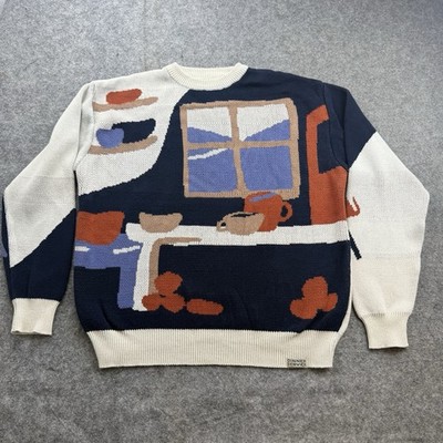 Dinner Service NY x East Fork Pottery The Kitchen Knit Sweater XL Organic Cotton